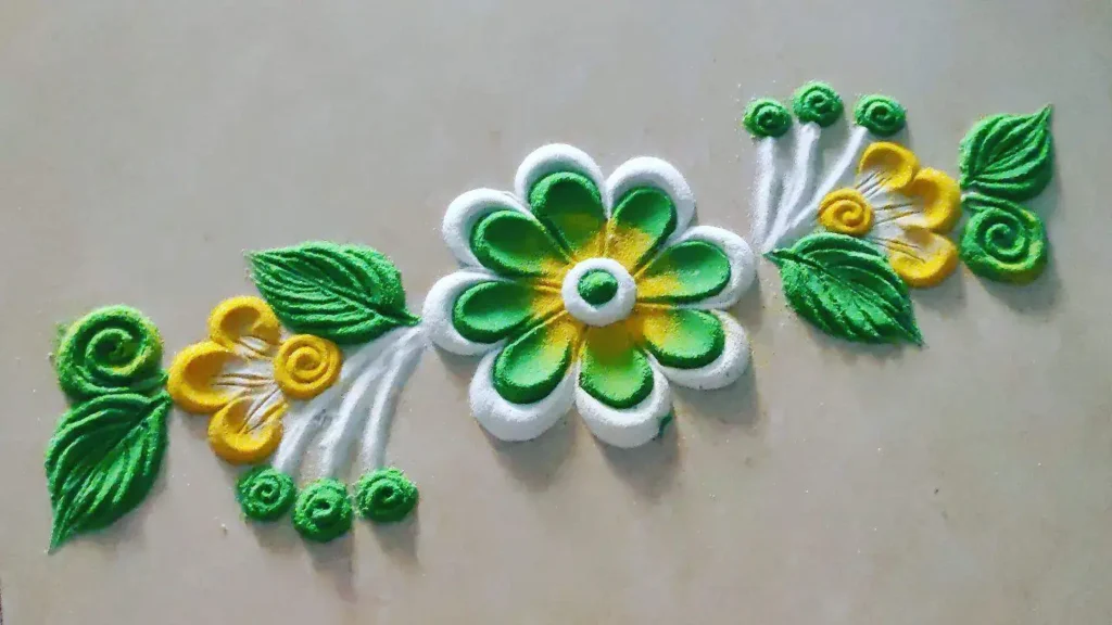 Simple Small Flower Rangoli