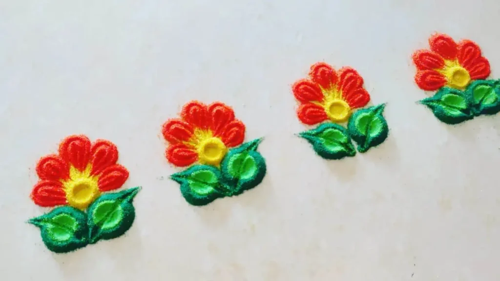 Simple Small Flower Rangoli