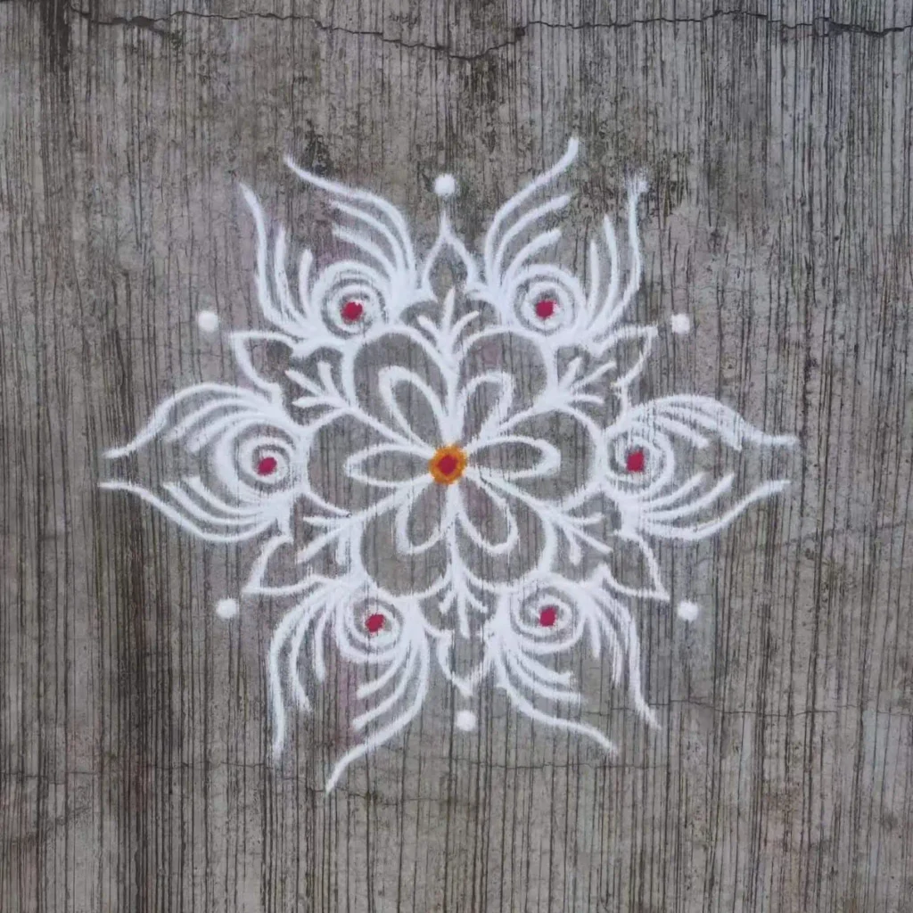 Simple Small Flower Rangoli