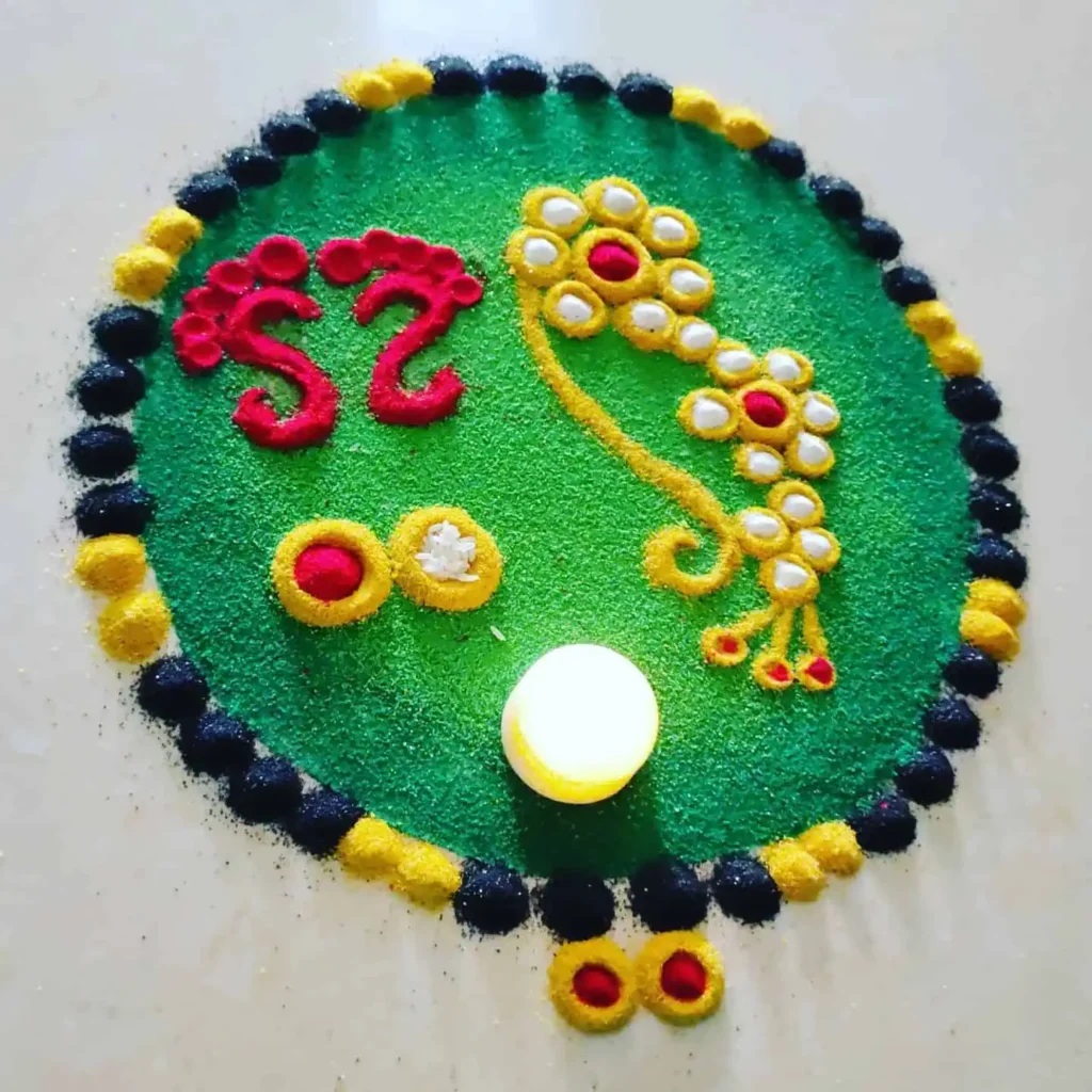 Simple Small Flower Rangoli