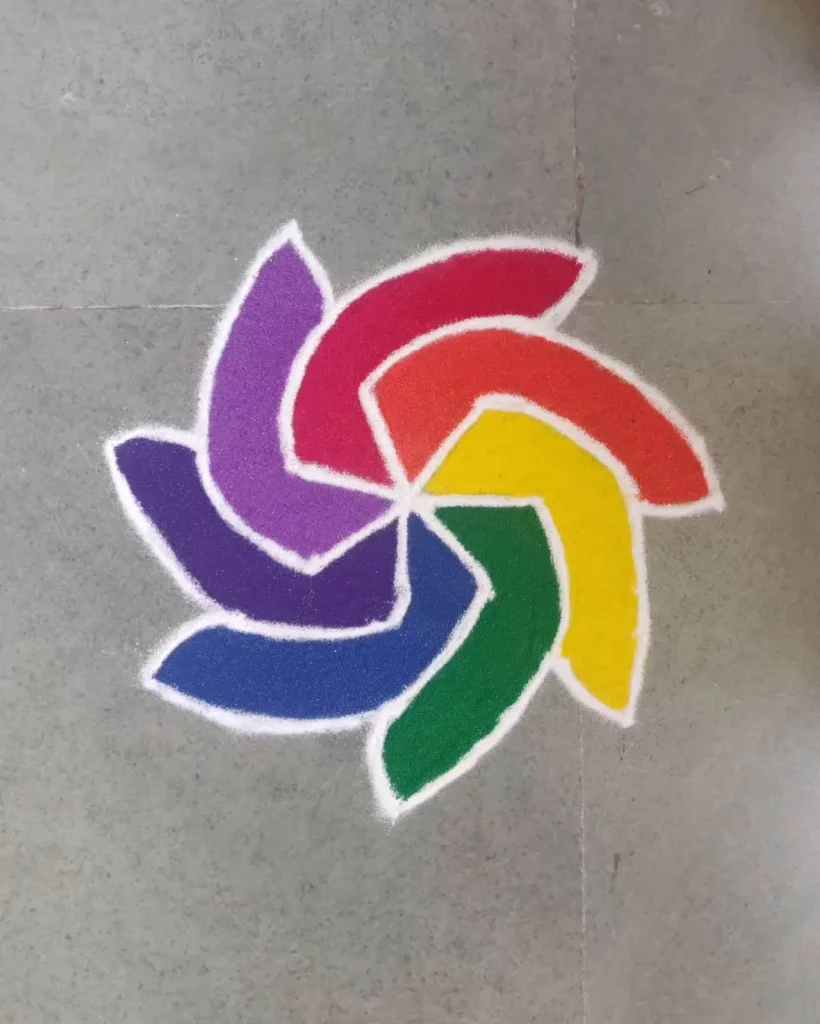 Simple Small Flower Rangoli