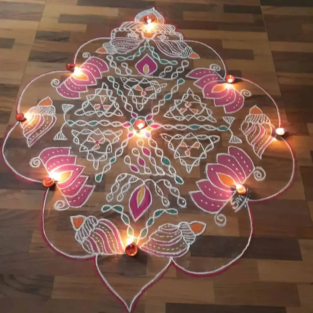 Simple Small Flower Rangoli