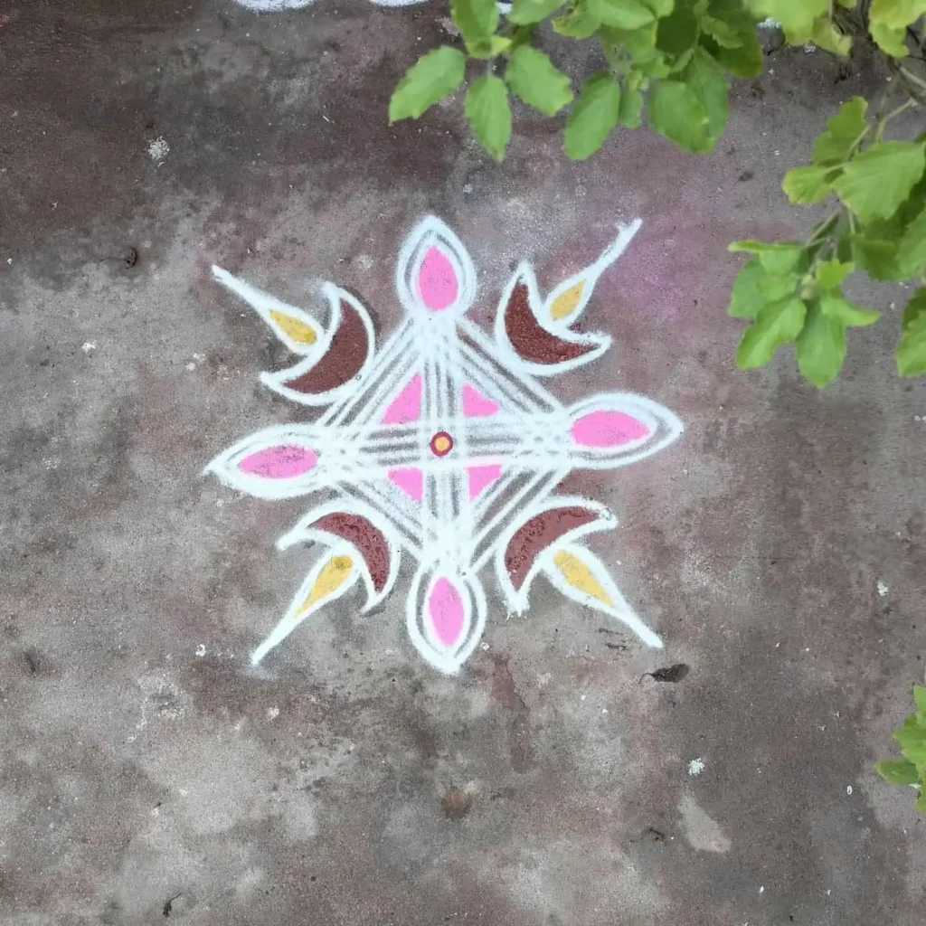 Simple Small Flower Rangoli