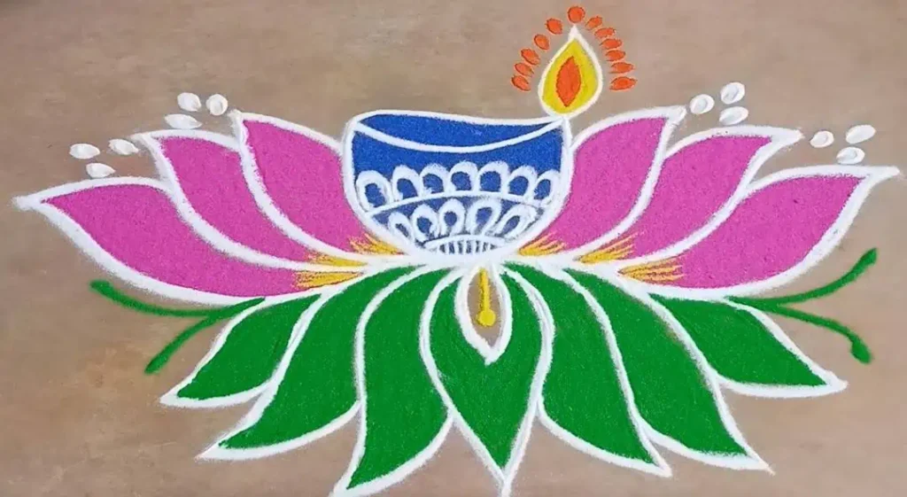 Lotus Flower Design Rangoli