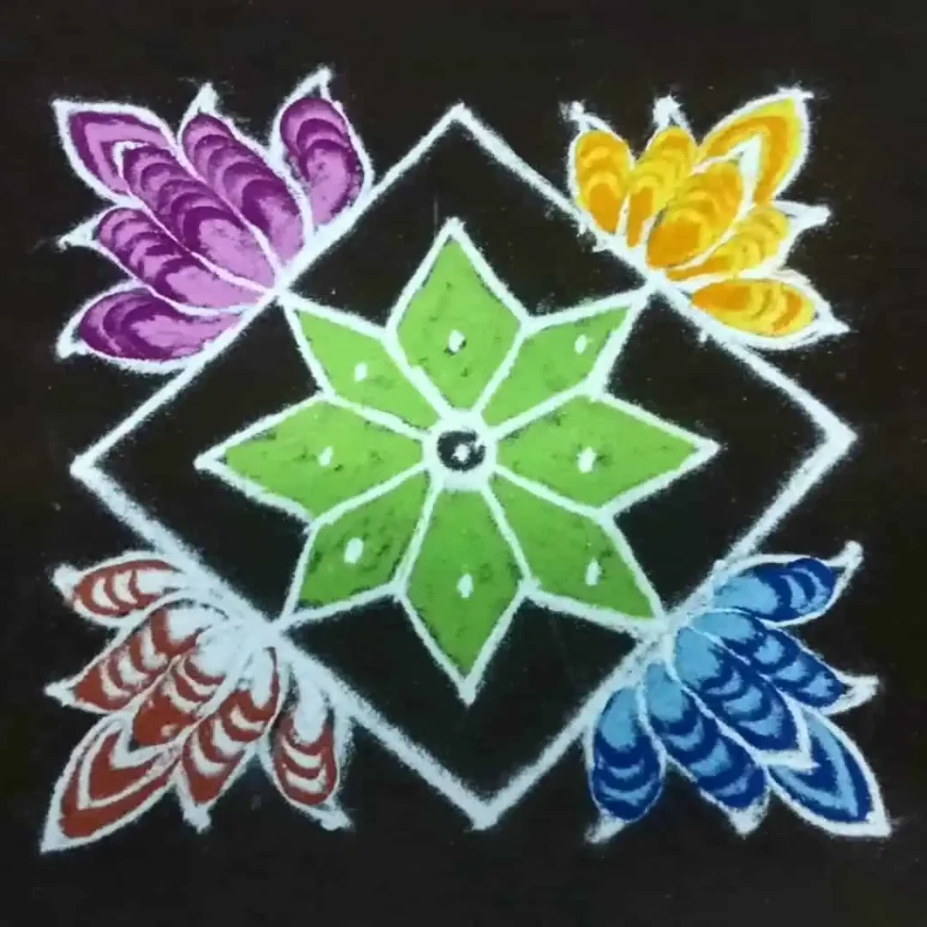 15 Easy Small Flower Rangoli Designs: Simple DIY Ideas - Flowerrangoli.com