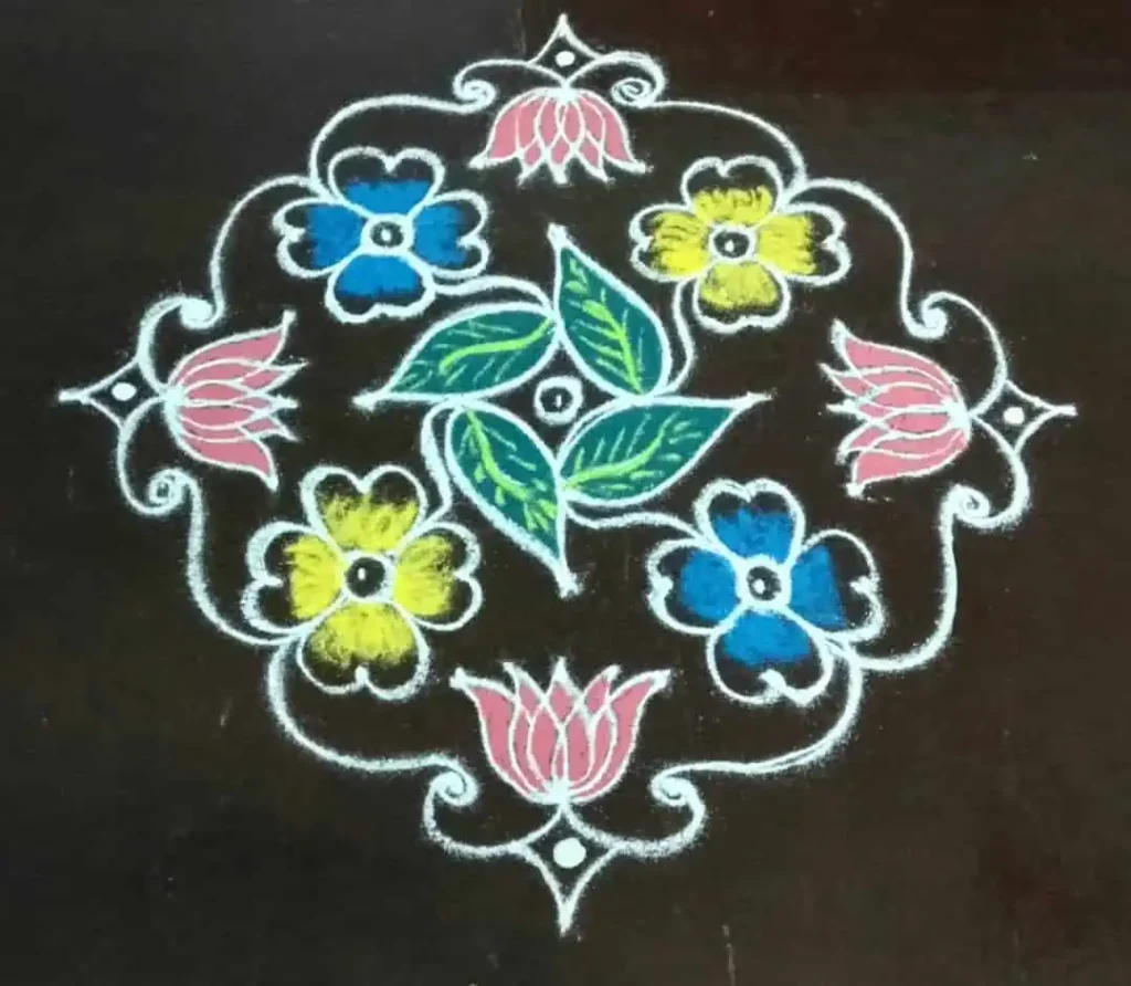 Easy Small Flower Rangoli