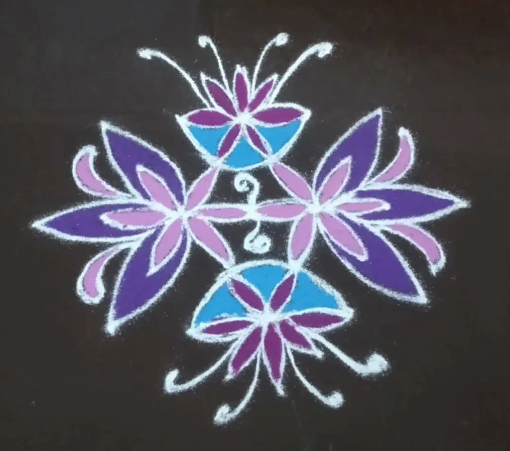 Easy Small Flower Rangoli