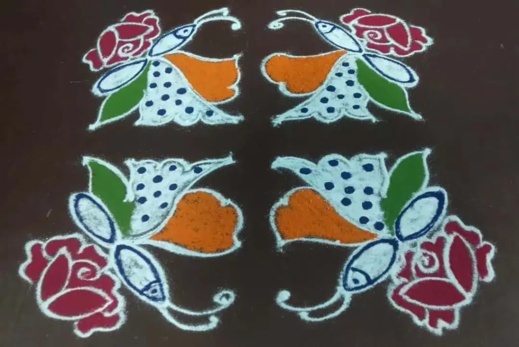 Easy Small Flower Rangoli