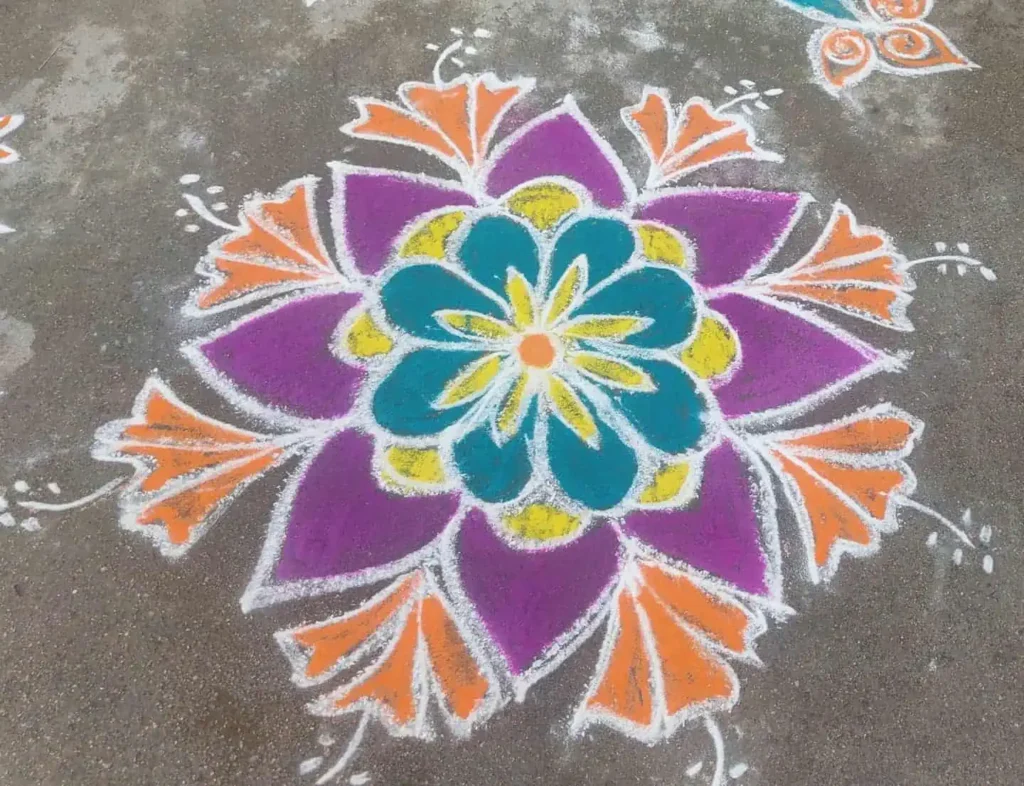 Flower Kolam Easy