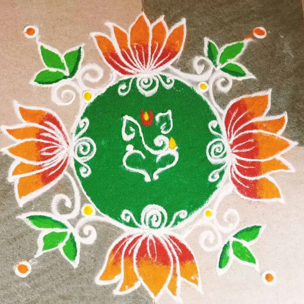 Flower Kolam Easy