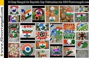 Easy Rangoli for Republic Day