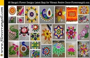 Rangoli Flower Designs Latest Easy