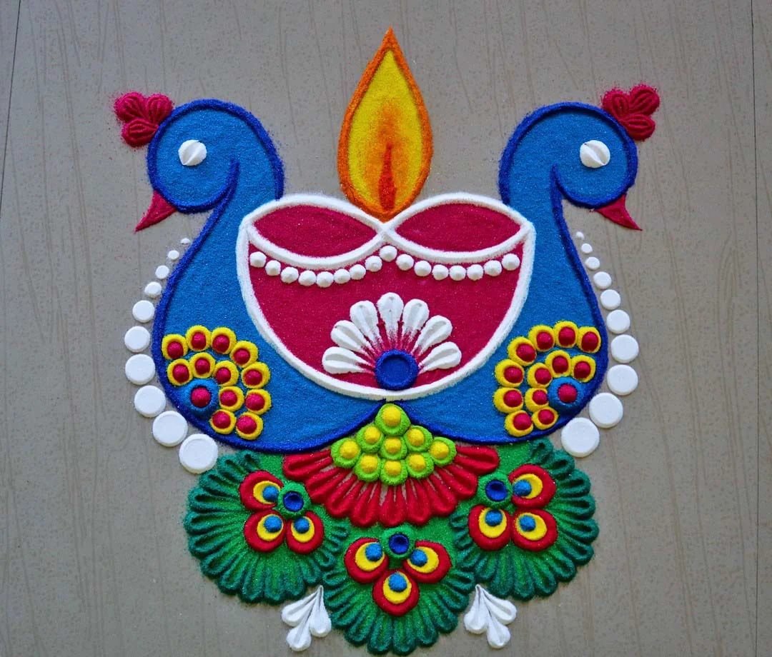 Peacock 13 Piece Rangoli at Rs 330/piece | Acrylic Rangoli Design in New  Delhi | ID: 27101983997