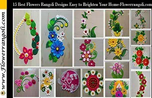 Flowers Rangoli Designs Easy