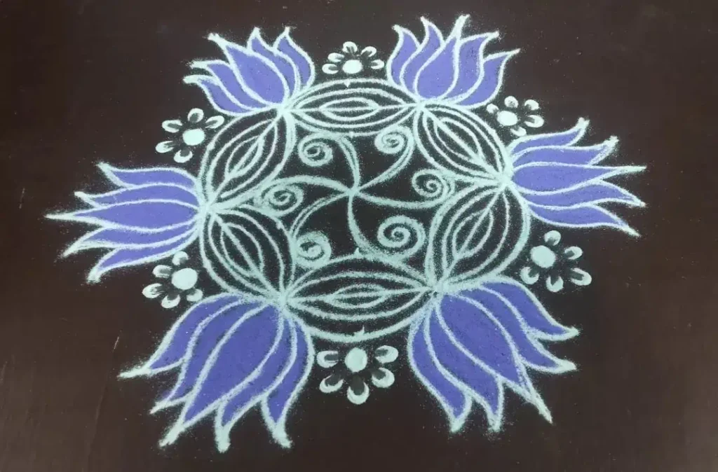 Beautiful Flower Design Rangoli