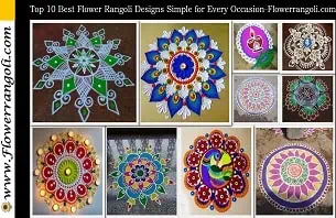 Best Flower Rangoli Designs Simple