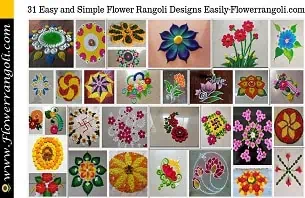 Easy and Simple Flower Rangoli